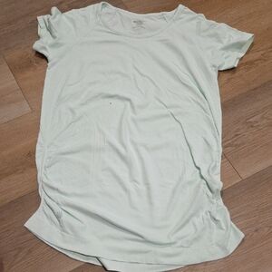 Athleta Light Green(mint Colored) Ruched Short Sleeve Tee